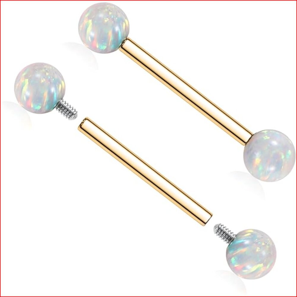 Grade 23 Titanium Internally Threaded Straight Barbells 14g 16mm